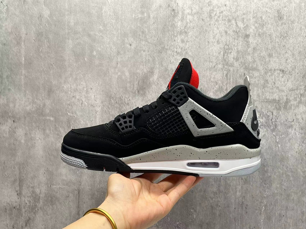 AJ4 Black Cement Sneakers