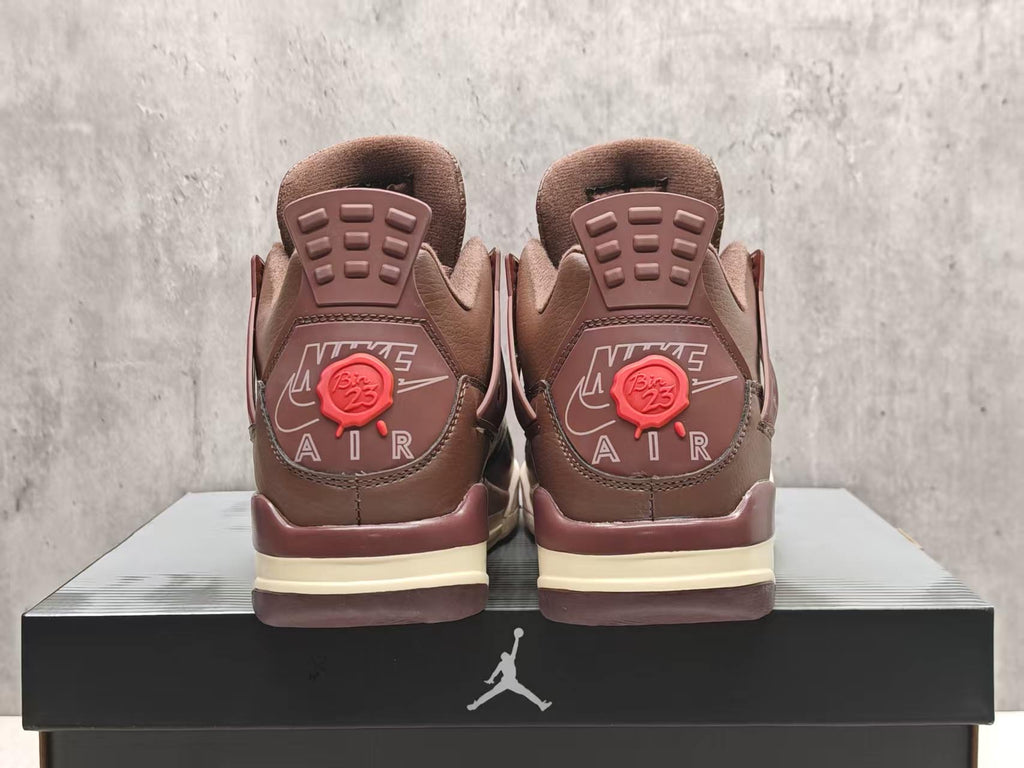 AJ4 Brown & Burgundy Sneakers