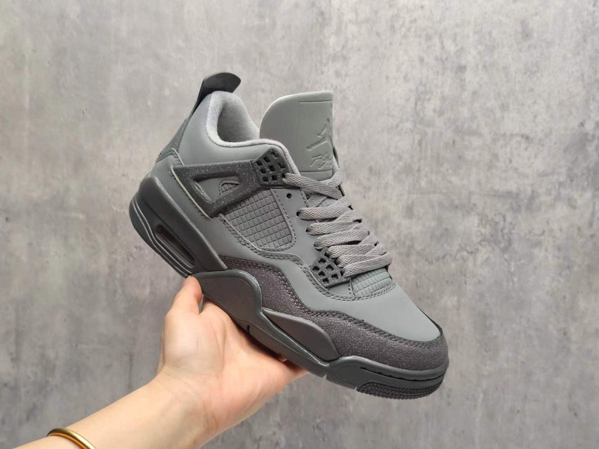 AJ4 Grey & Charcoal Sneakers