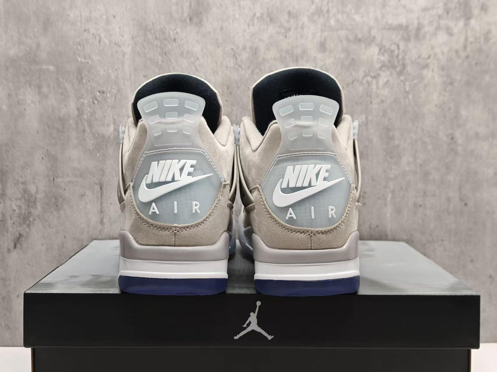 AJ4 Georgetown Grey & Navy Lace-Up Sneakers